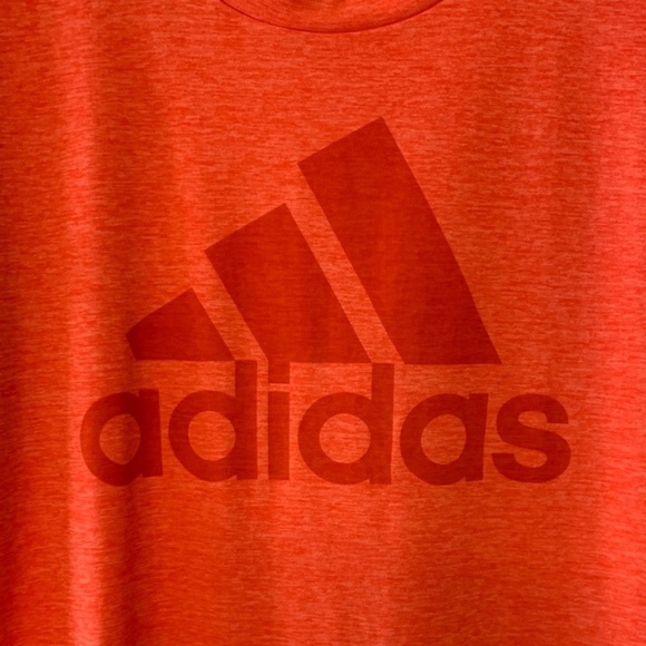 T-Shirt Short Sleeve Boys Adidas Orange Size Large 14-16 - Picture 4 of 6